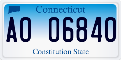 CT license plate AO06840
