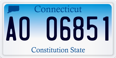 CT license plate AO06851