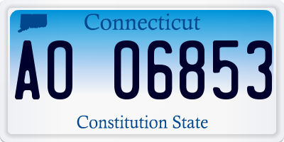 CT license plate AO06853