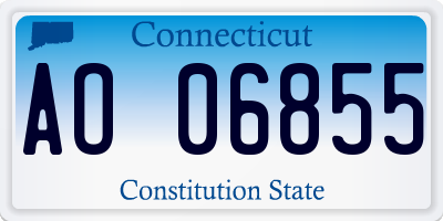 CT license plate AO06855