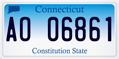 CT license plate AO06861