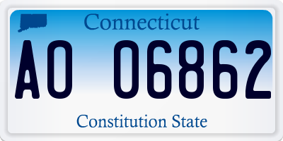 CT license plate AO06862