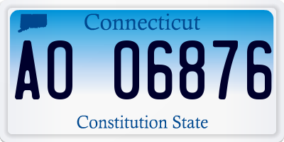 CT license plate AO06876