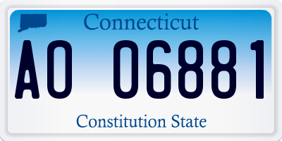 CT license plate AO06881
