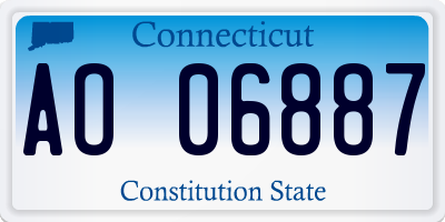 CT license plate AO06887