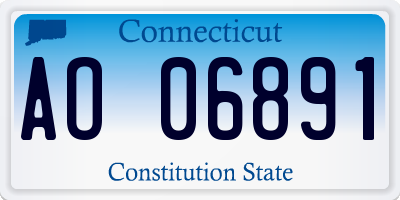 CT license plate AO06891