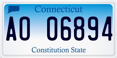 CT license plate AO06894