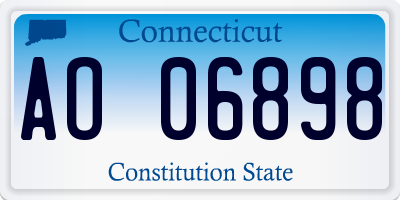 CT license plate AO06898