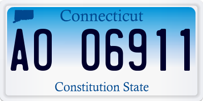 CT license plate AO06911