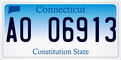 CT license plate AO06913