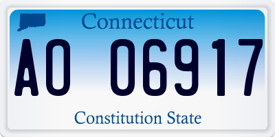 CT license plate AO06917