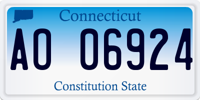 CT license plate AO06924