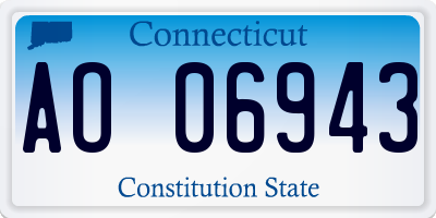CT license plate AO06943