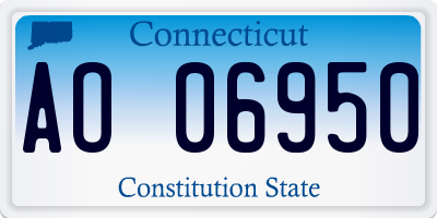 CT license plate AO06950