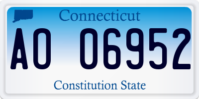 CT license plate AO06952