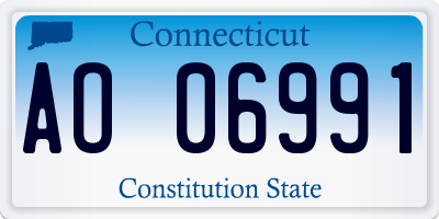 CT license plate AO06991