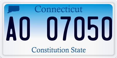 CT license plate AO07050