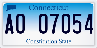 CT license plate AO07054