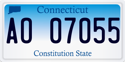 CT license plate AO07055