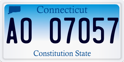 CT license plate AO07057