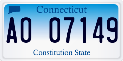 CT license plate AO07149