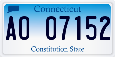 CT license plate AO07152