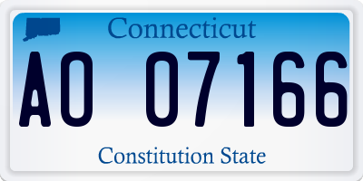 CT license plate AO07166