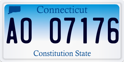 CT license plate AO07176