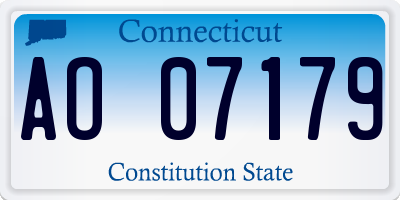 CT license plate AO07179