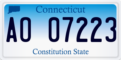 CT license plate AO07223