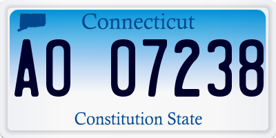 CT license plate AO07238