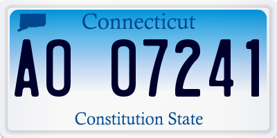 CT license plate AO07241