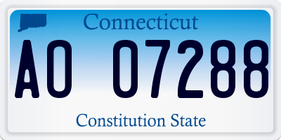 CT license plate AO07288