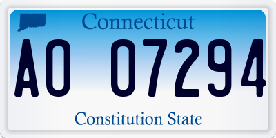 CT license plate AO07294