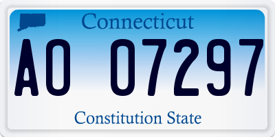 CT license plate AO07297