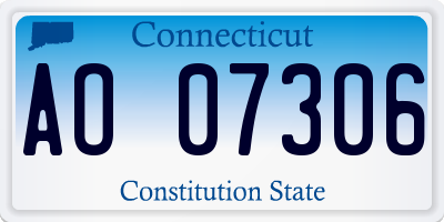 CT license plate AO07306