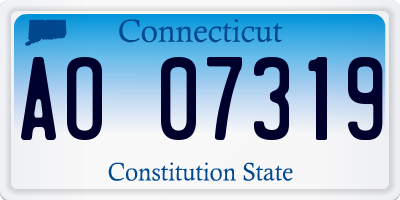 CT license plate AO07319