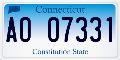 CT license plate AO07331