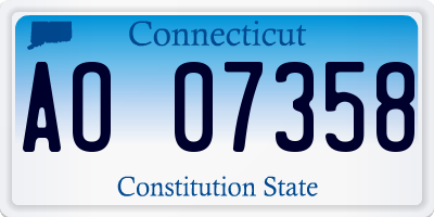 CT license plate AO07358
