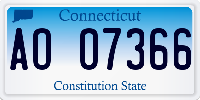 CT license plate AO07366