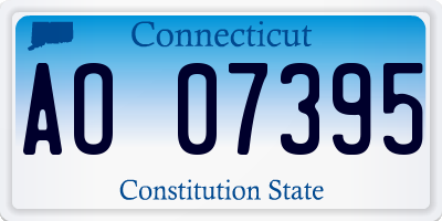 CT license plate AO07395