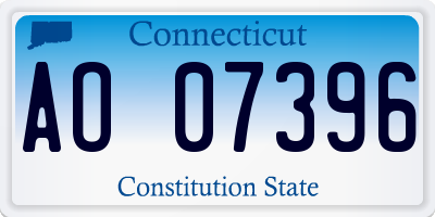 CT license plate AO07396