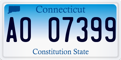 CT license plate AO07399