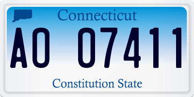 CT license plate AO07411