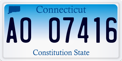 CT license plate AO07416