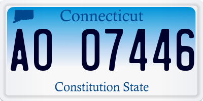 CT license plate AO07446