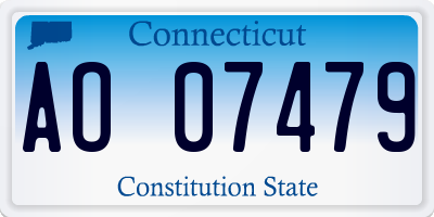 CT license plate AO07479