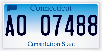 CT license plate AO07488