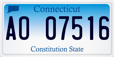CT license plate AO07516