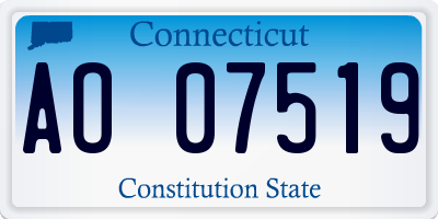 CT license plate AO07519
